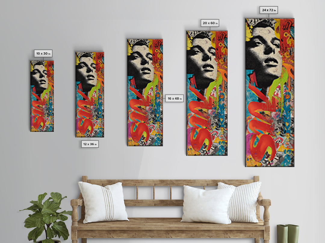 Graffiti Lettering Forms Without Readable Words Canvas Print, Graffiti Art, Luxury Decor, Living Room Decor, Fine Art, Street, GRF-1x3-21