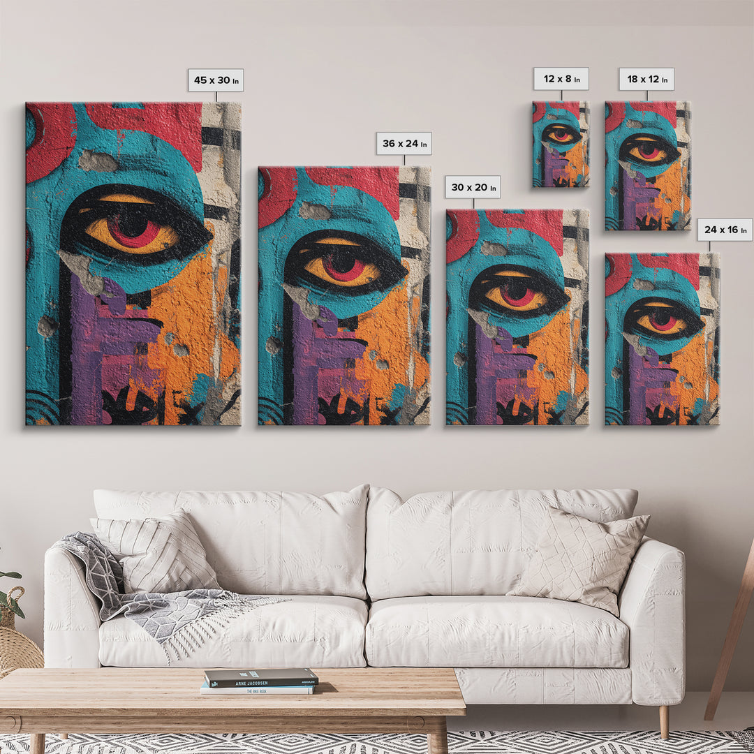 Wildstyle Arrows and Loops as Abstraction Canvas Print, Graffiti Art, Room Decor, Living Room Decor, Abstract Art, Street, GRF-2x3-23