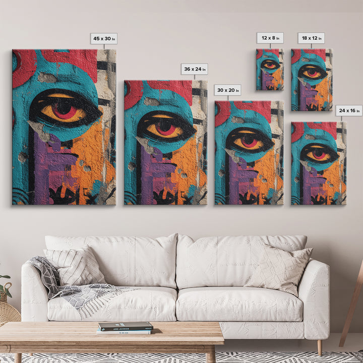 Wildstyle Arrows and Loops as Abstraction Canvas Print, Graffiti Art, Room Decor, Living Room Decor, Abstract Art, Street, GRF-2x3-23