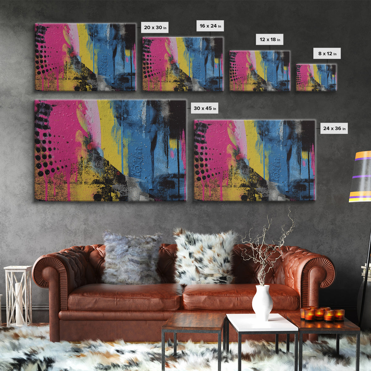 Spray Can Still Life Canvas Print, Graffiti Art, Boho Wall Decor, Living Room Decor, Fine Art, Street, Textured Painting, GRF-3x2-32