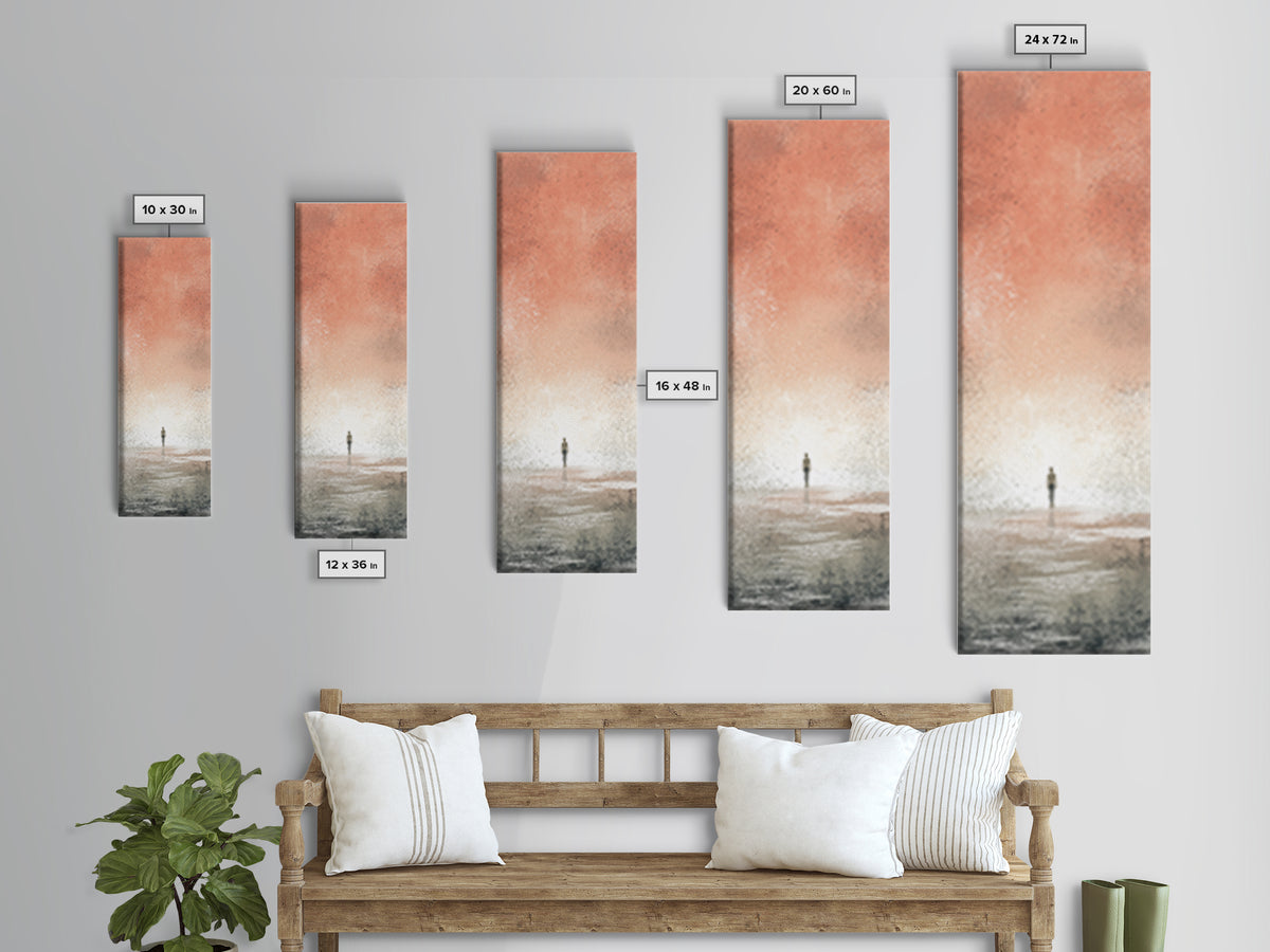 Rowing Athlete with Water Spray and Rhythm Canvas Print, Gym Art, Home Gym Sign, Gym Decor, Watercolor Art, Strength, GYM-1x3-1
