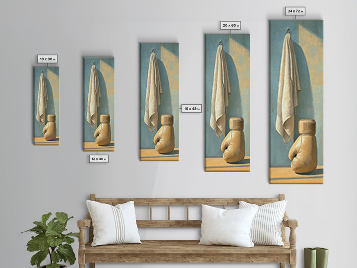 Boxing Glove and Towel Still Life Canvas Print, Gym Art, Print, Gym Decor, Fine Art, Strength, Wall Decoration, Sports Decor, GYM-1x3-28