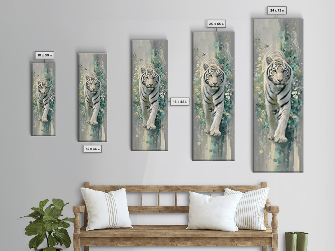 Tiger Representing Strength and Focus Canvas Print, Gym Art, Fine Art Print, Gym Decor, Fine Art, Strength, Wall Decor, GYM-1x3-5
