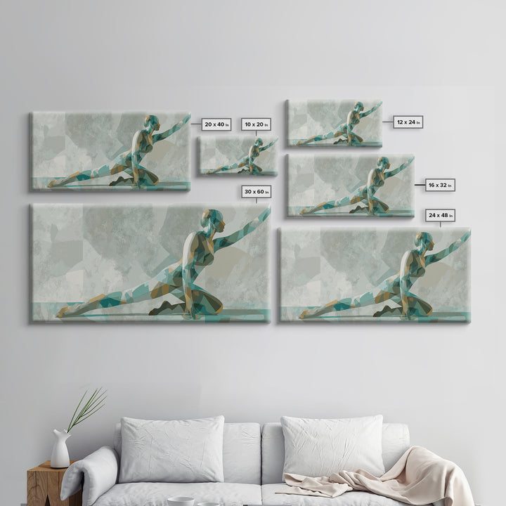 Fitness Woman Stretching Canvas Print, Gym Art, Sports Decor, Gym Decor, Fine Art, Strength, Home Gym Sign, Gallery Decor, GYM-2x1-89
