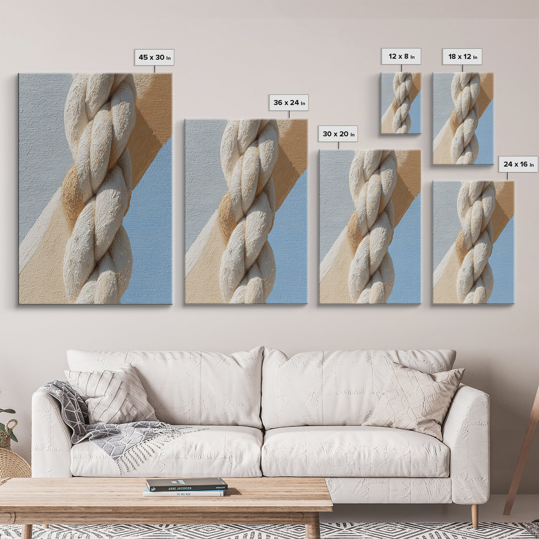 Cross Training Rope Wave Abstraction Framed Canvas Print, Gym Art, Gym Decor, Fine Art, Strength, Statement Artwork, Boho Decor, GYM-2x3-28