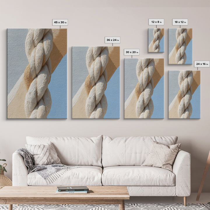 Cross Training Rope Wave Abstraction Framed Canvas Print, Gym Art, Gym Decor, Fine Art, Strength, Statement Artwork, Boho Decor, GYM-2x3-28