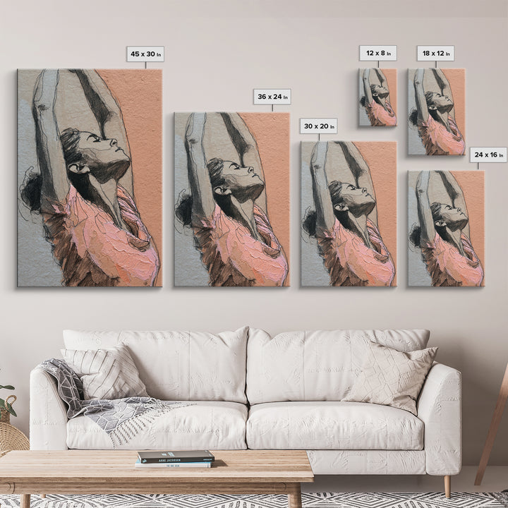 Fitness Woman Stretching Canvas Print, Gym Art, Canvas Print, Gym Decor, Fine Art, Strength, Modern Home Decor, Gym Sign, GYM-2x3-29