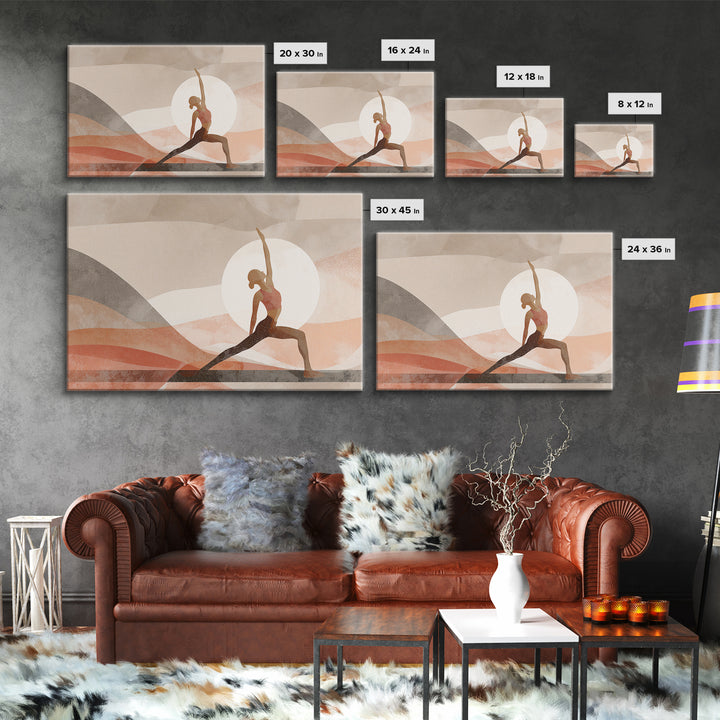 Fitness Woman Stretching Canvas Print, Gym Art, Bodybuilding Poster, Gym Decor, Strength, Modern Decor, Fine Art Print, GYM-3x2-1
