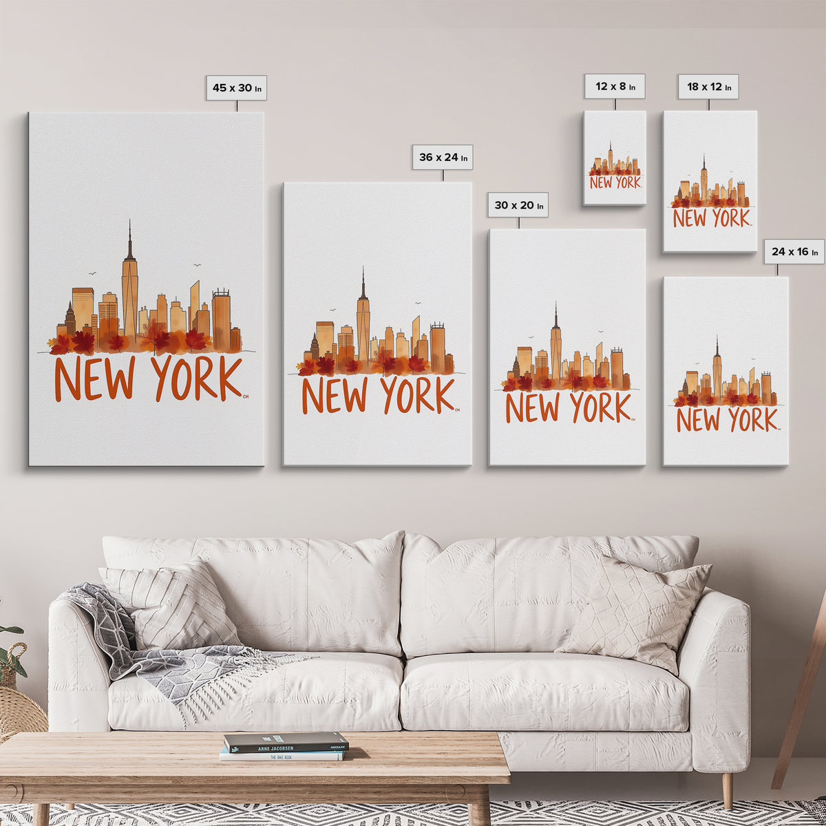 New York Travel Poster, Canvas Print, Illustrated City Wall Art, New York Poster Print, City Travel Prints, Gift For Travelers