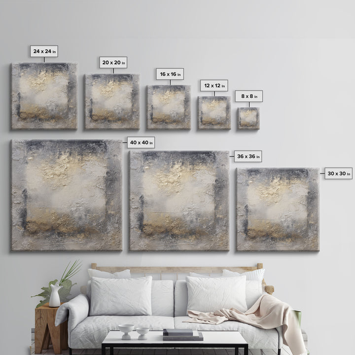 Sophisticated Neutral Abstract Canvas Print, Hotel Art, Room Decor, Hotel Decor, Abstract Art, Boutique, Hazbin Hotel, HOT-1x1-25