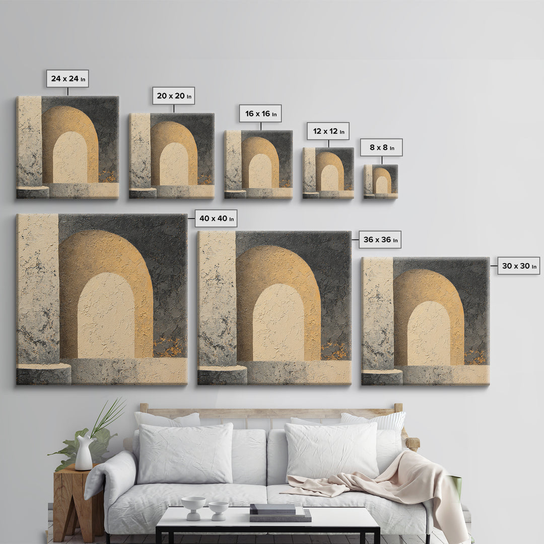 Sophisticated Neutral Abstract Canvas Print, Hotel Art, Room Decor, Hotel Decor, Abstract Art, Boutique, Hazbin Hotel, HOT-1x1-49