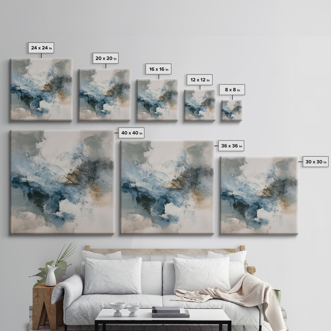 Soft Abstract Wave Forms Canvas Print, Hotel Art, Boho Decor, Hotel Decor, Fine Art, Boutique, Painting, Hazbin Hotel, HOT-1x1-82