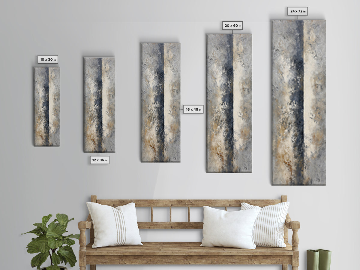 Sophisticated Neutral Abstract Canvas Print, Hotel Art, Minimalist Decor, Hotel Decor, Fine Art, Boutique, Large Wall Art, HOT-1x3-13
