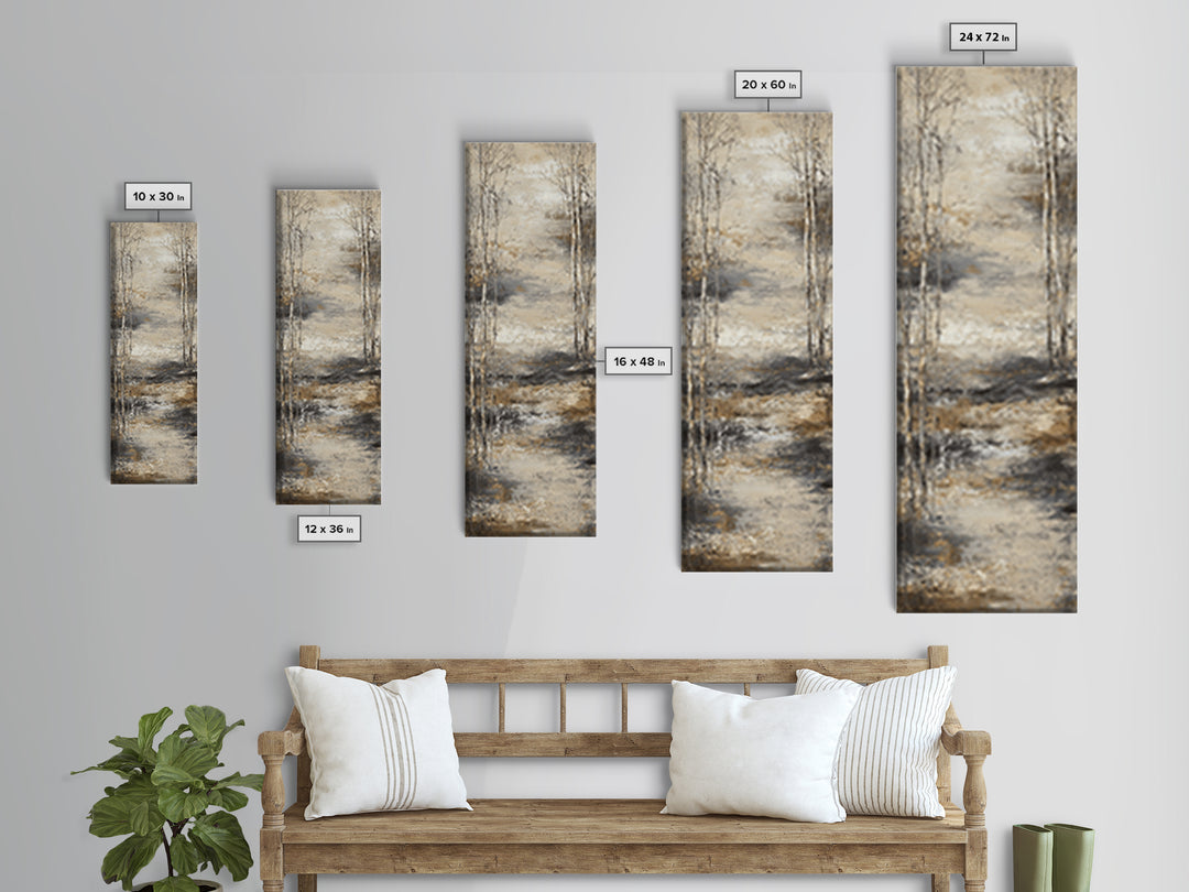Misty Forest with Refined Calm Atmosphere Canvas Print, Hotel Art, Travel Poster, Hotel Decor, Fine Art, Boutique, HOT-1x3-26