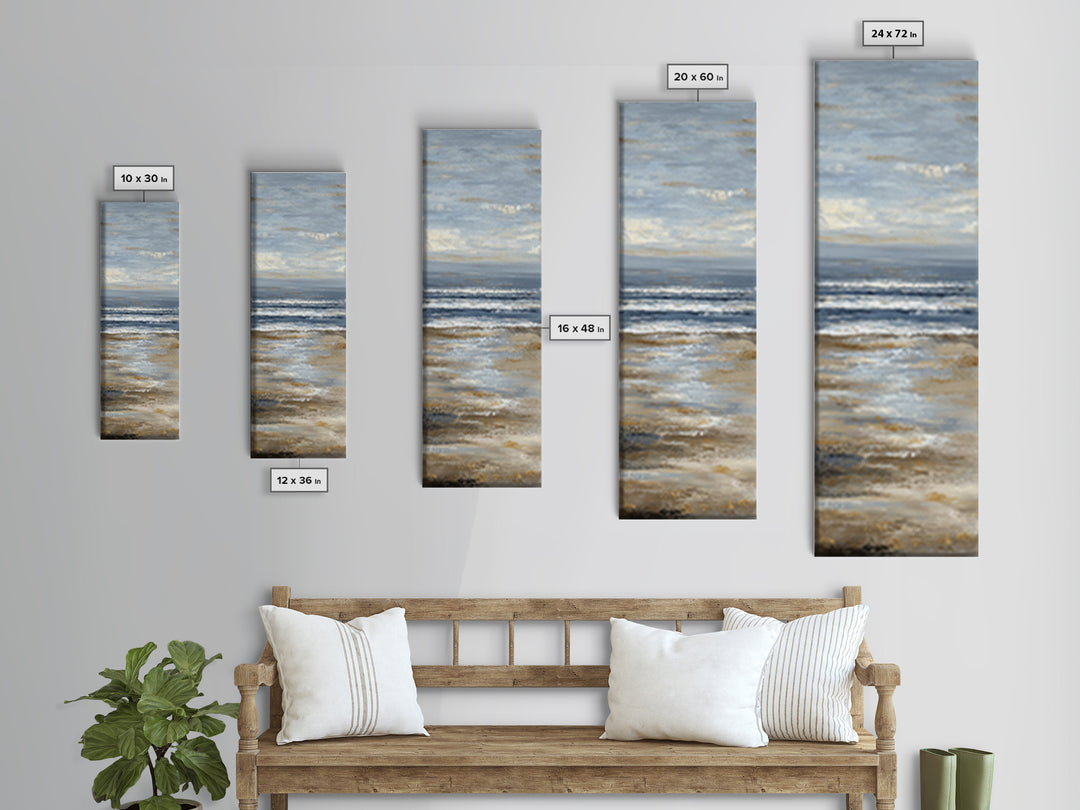 Mediterranean Terrace View Focused on Sea and Framed Canvas Print, Hotel Art, Modern Wall Art, Hotel Decor, Fine Art, Boutique, HOT-1x3-47