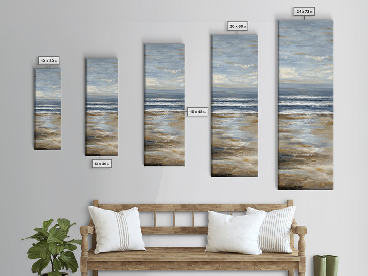 Mediterranean Terrace View Focused on Sea and Framed Canvas Print, Hotel Art, Modern Wall Art, Hotel Decor, Fine Art, Boutique, HOT-1x3-47