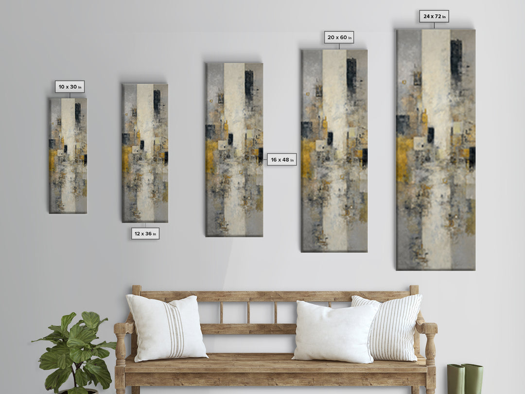 Large Cloudscape with Subtle Drama Framed Canvas Print, Hotel Art, Textured Painting, Hotel Decor, Fine Art, Boutique, HOT-1x3-53