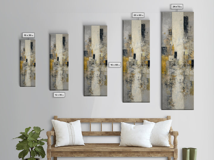 Large Cloudscape with Subtle Drama Framed Canvas Print, Hotel Art, Textured Painting, Hotel Decor, Fine Art, Boutique, HOT-1x3-53