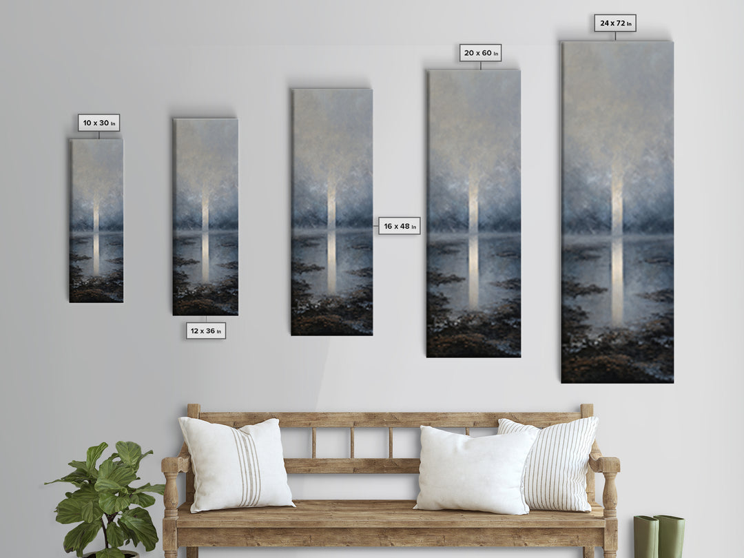 Luxury Monochrome Landscape Framed Canvas Print, Hotel Art, Luxury Decor, Hotel Decor, Fine Art, Boutique, Art Prints, HOT-1x3-66