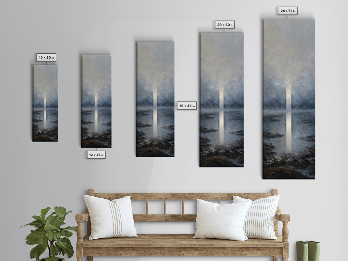 Luxury Monochrome Landscape Framed Canvas Print, Hotel Art, Luxury Decor, Hotel Decor, Fine Art, Boutique, Art Prints, HOT-1x3-66