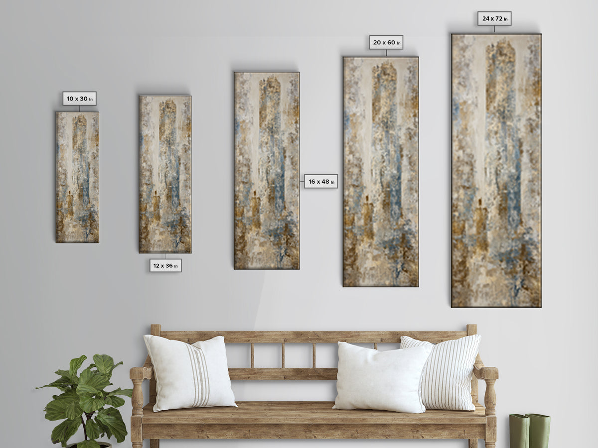 Misty Forest with Refined Calm Atmosphere Framed Canvas Print, Hotel Art, Fine Art Print, Hotel Decor, Fine Art, Boutique, HOT-1x3-74
