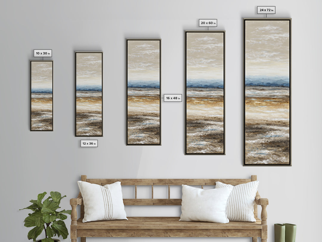 Panoramic Desert Horizon Framed Canvas Print, Hotel Art, Contemporary Art, Hotel Decor, Fine Art, Boutique, Art Deco, HOT-1x3-8