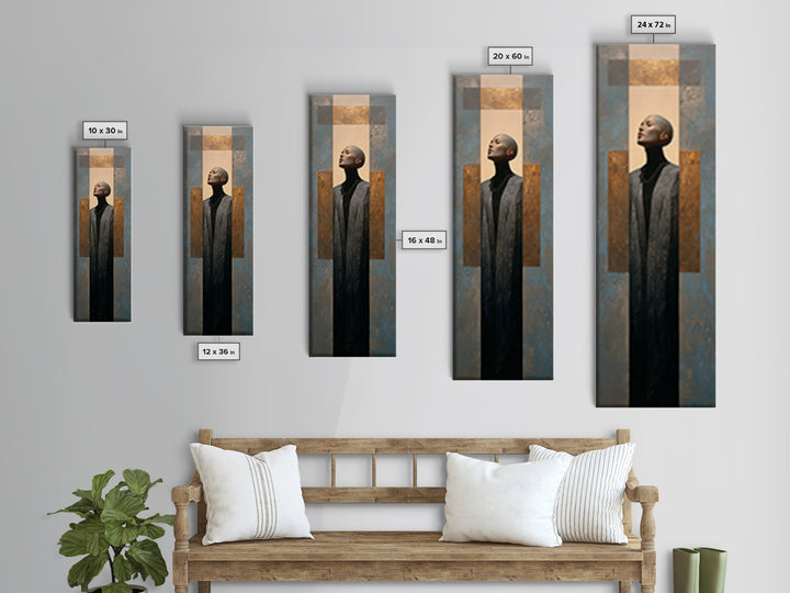 Minimal Sculpture Shapes Framed Canvas Print, Hotel Art, Beach Prints, Hotel Decor, Fine Art, Boutique, Room Decor, HOT-1x3-96