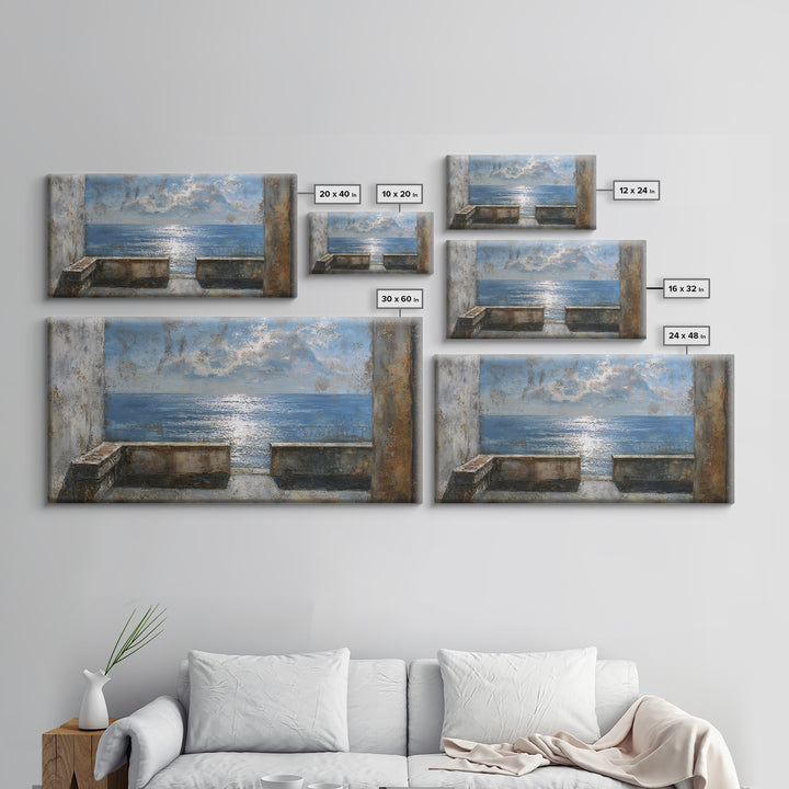 Panoramic Desert Horizon Framed Canvas Print, Hotel Art, Fine Art Print, Hotel Decor, Fine Art, Boutique, Wall Decor, HOT-2x1-16