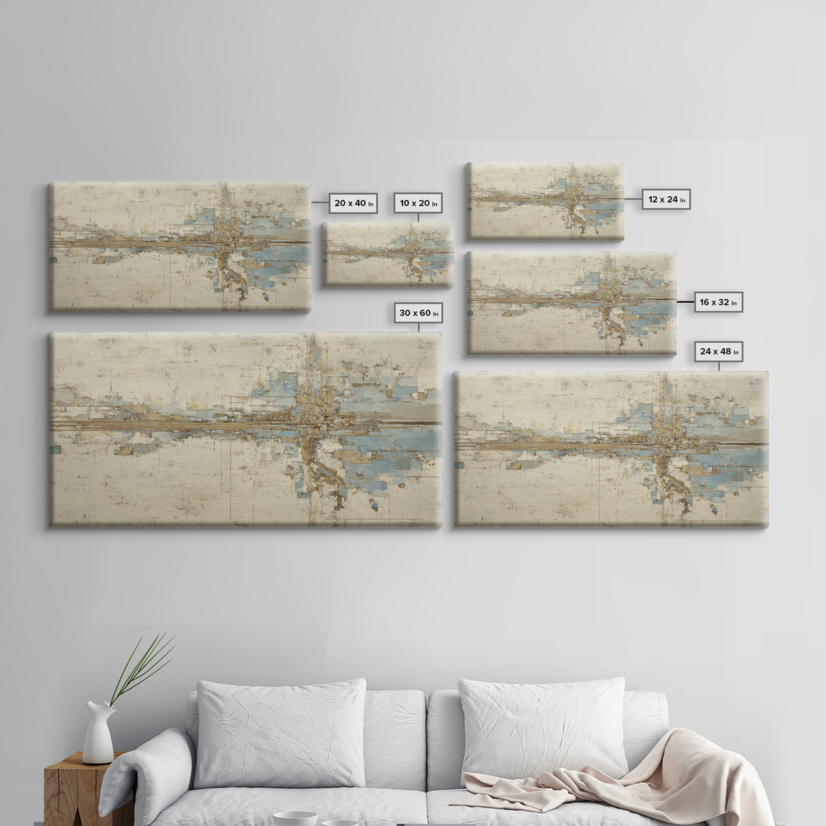 City Map Abstract Lines Without Readable Labels Framed Canvas Print, Hotel Art, Statement Artwork, Hotel Decor, Abstract Art, HOT-2x1-20