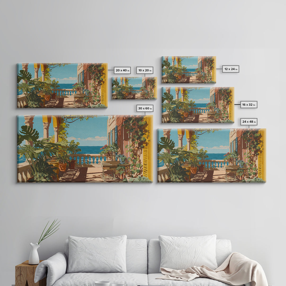 Serene Mountain Lake for Boutique Hotel Mood Framed Canvas Print, Hotel Art, Contemporary Art, Hotel Decor, Fine Art, Boutique, HOT-2x1-28