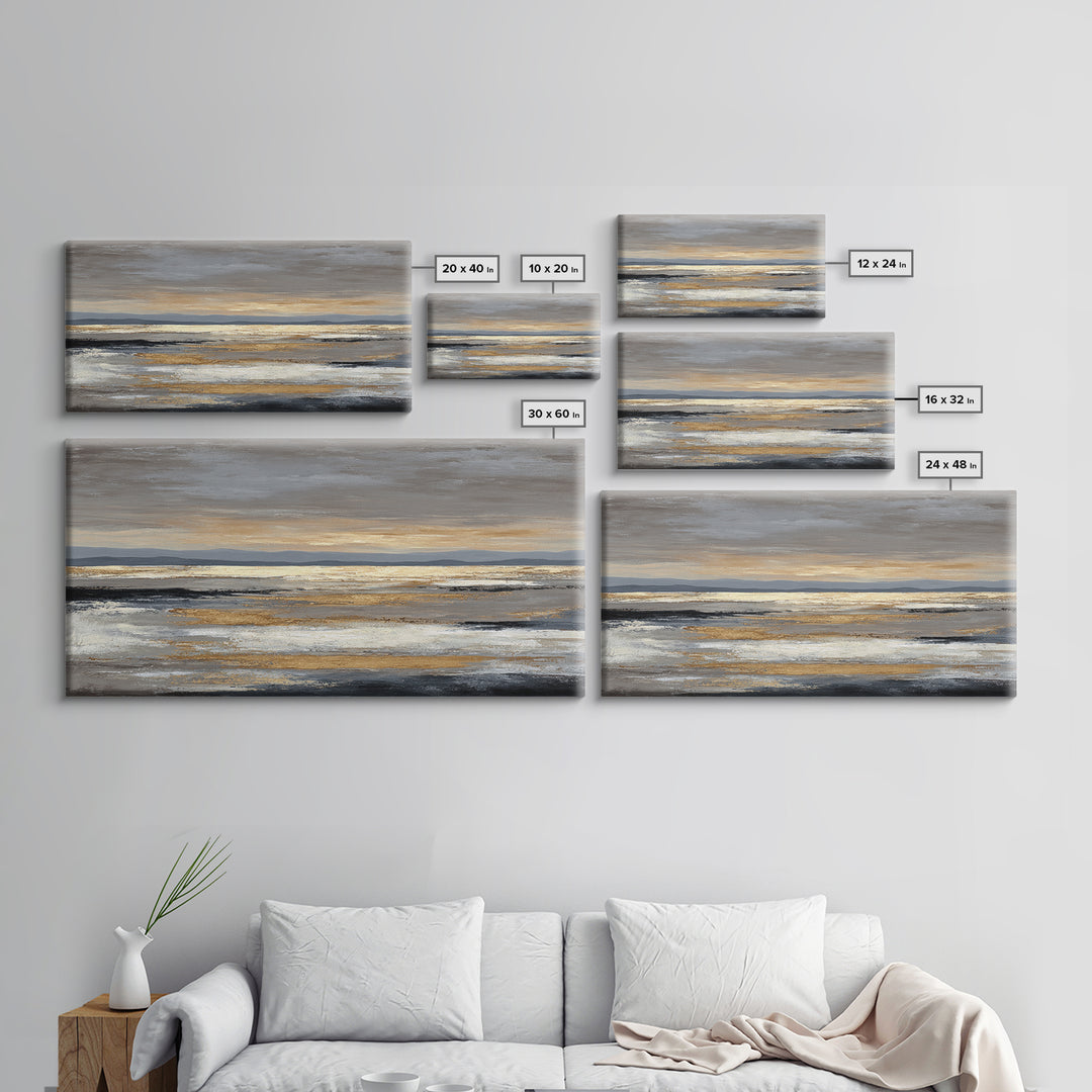 Panoramic Desert Horizon Framed Canvas Print, Hotel Art, Poster, Hotel Decor, Fine Art, Boutique, Wood Wall Art, Printable Art, HOT-2x1-40