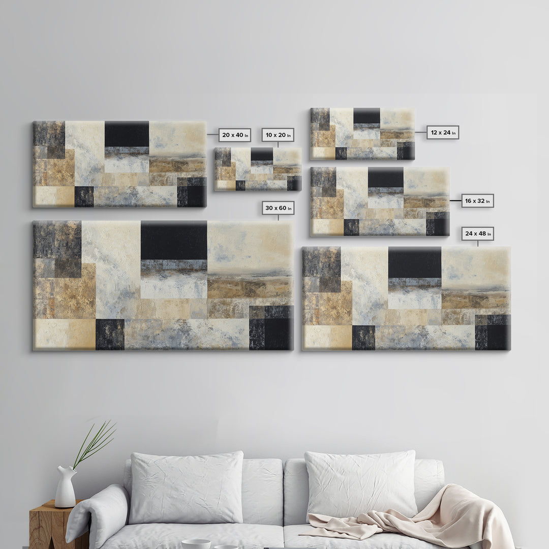 Modern Geometric Composition Framed Canvas Print, Hotel Art, Printable Art, Hotel Decor, Abstract Art, Boutique, Travel Poster, HOT-2x1-51