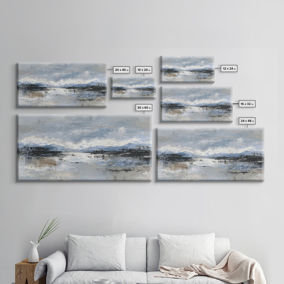 Soft Abstract Wave Forms Canvas Print, Hotel Art, Wall Decor, Hotel Decor, Abstract Art, Boutique, Living Room Decor, HOT-2x1-54