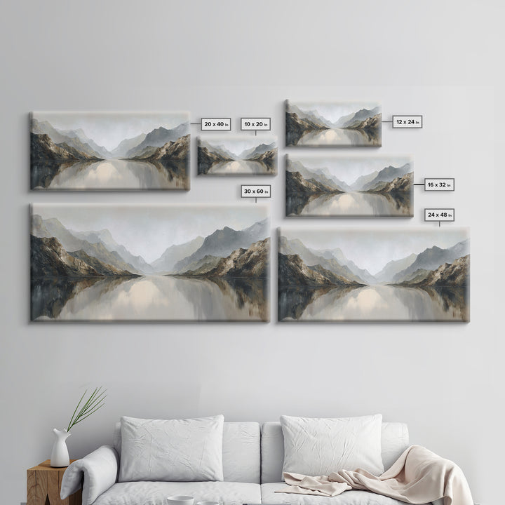 Serene Mountain Lake for Boutique Hotel Mood Canvas Print, Hotel Art, Living Room Decor, Hotel Decor, Fine Art, Boutique, HOT-2x1-76
