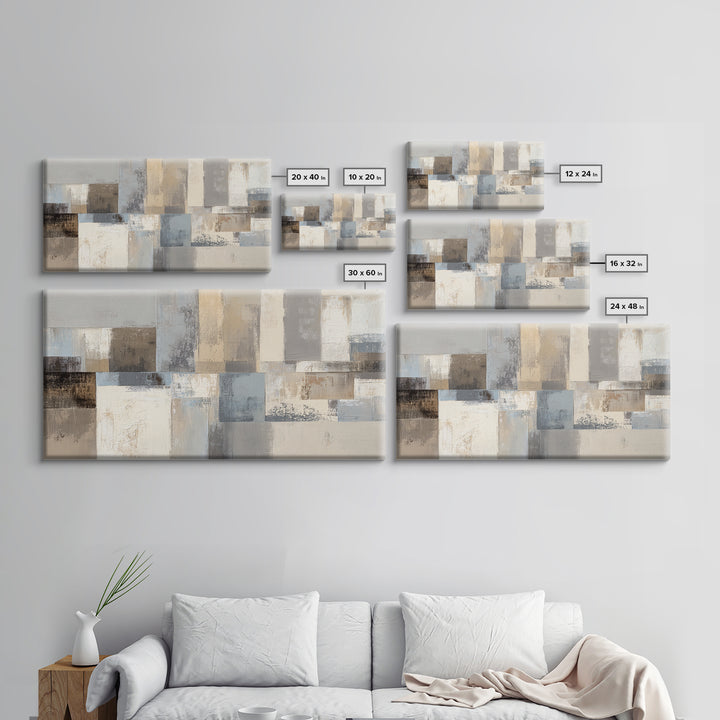 City Map Abstract Lines Without Readable Labels Framed Canvas Print, Hotel Art, Wood Wall Art, Hotel Decor, Abstract Art, HOT-2x1-92
