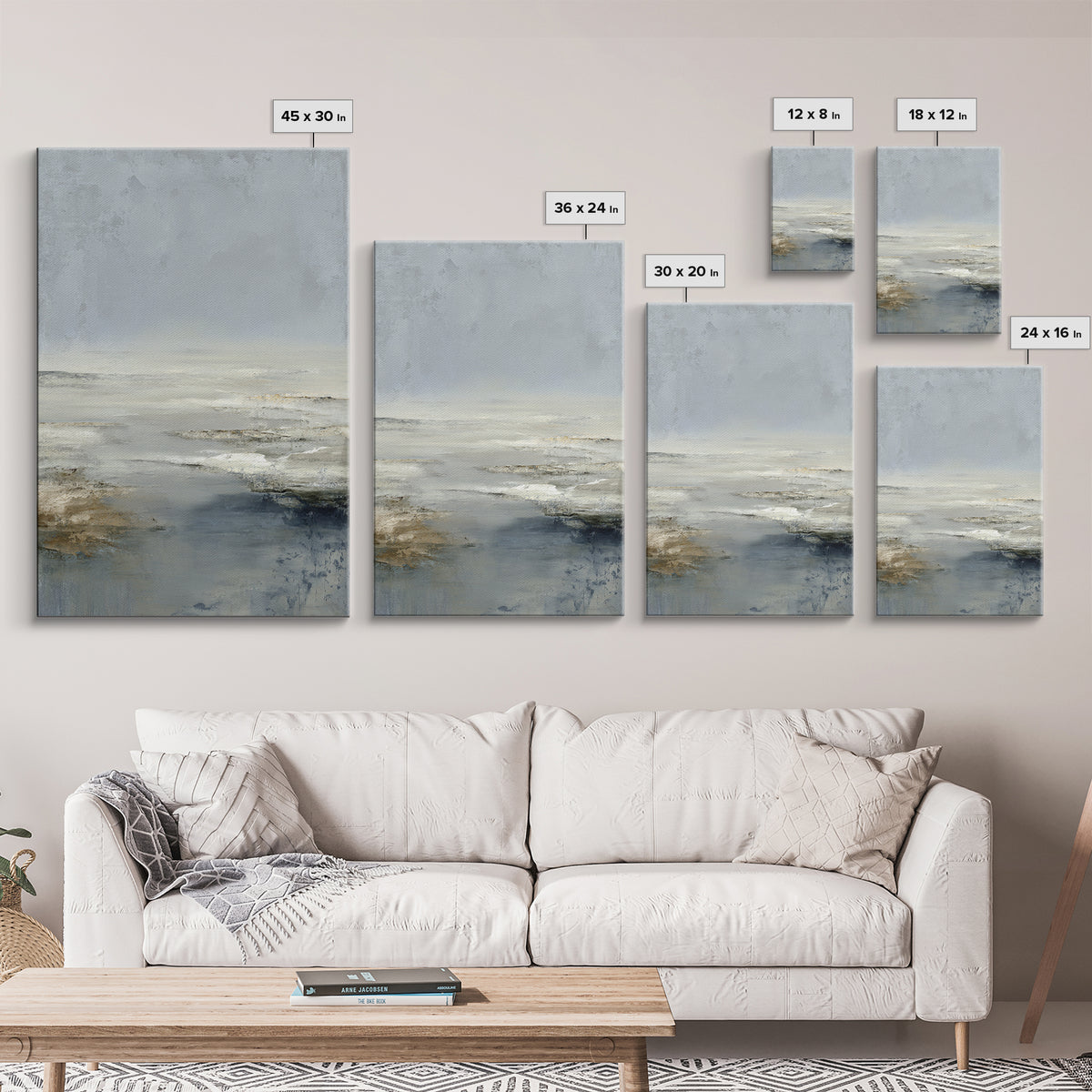 Luxury Monochrome Landscape Canvas Print, Hotel Art, Wall Art, Hotel Decor, Fine Art, Boutique, Abstract Art, Framed Art, HOT-2x3-14