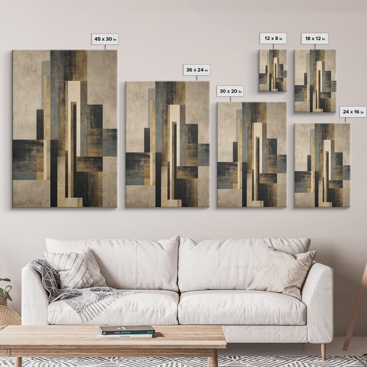 Modern Geometric Composition Canvas Print, Hotel Art, Minimalist Decor, Hotel Decor, Fine Art, Boutique, Large Wall Art, HOT-2x3-15