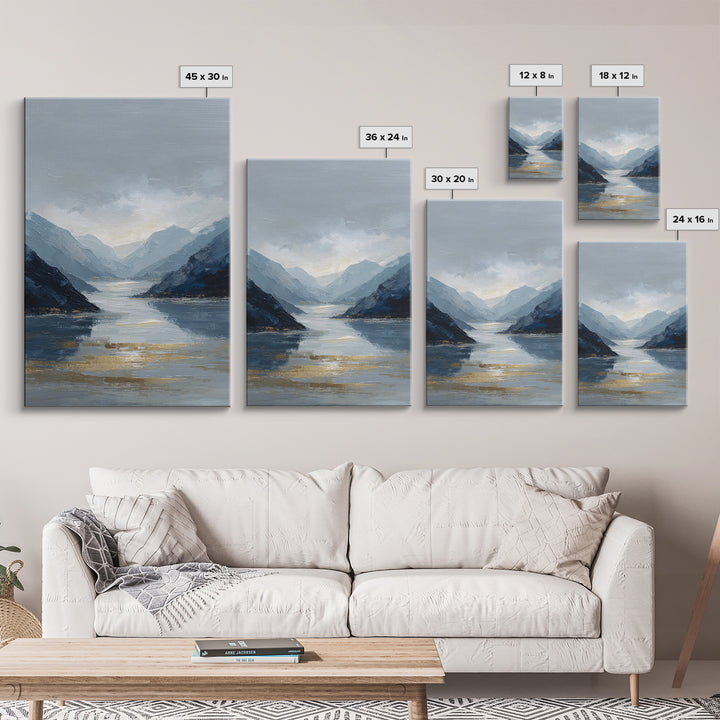 Serene Mountain Lake for Boutique Hotel Mood Canvas Print, Hotel Art, Gallery Decor, Hotel Decor, Fine Art, Boutique, HOT-2x3-16