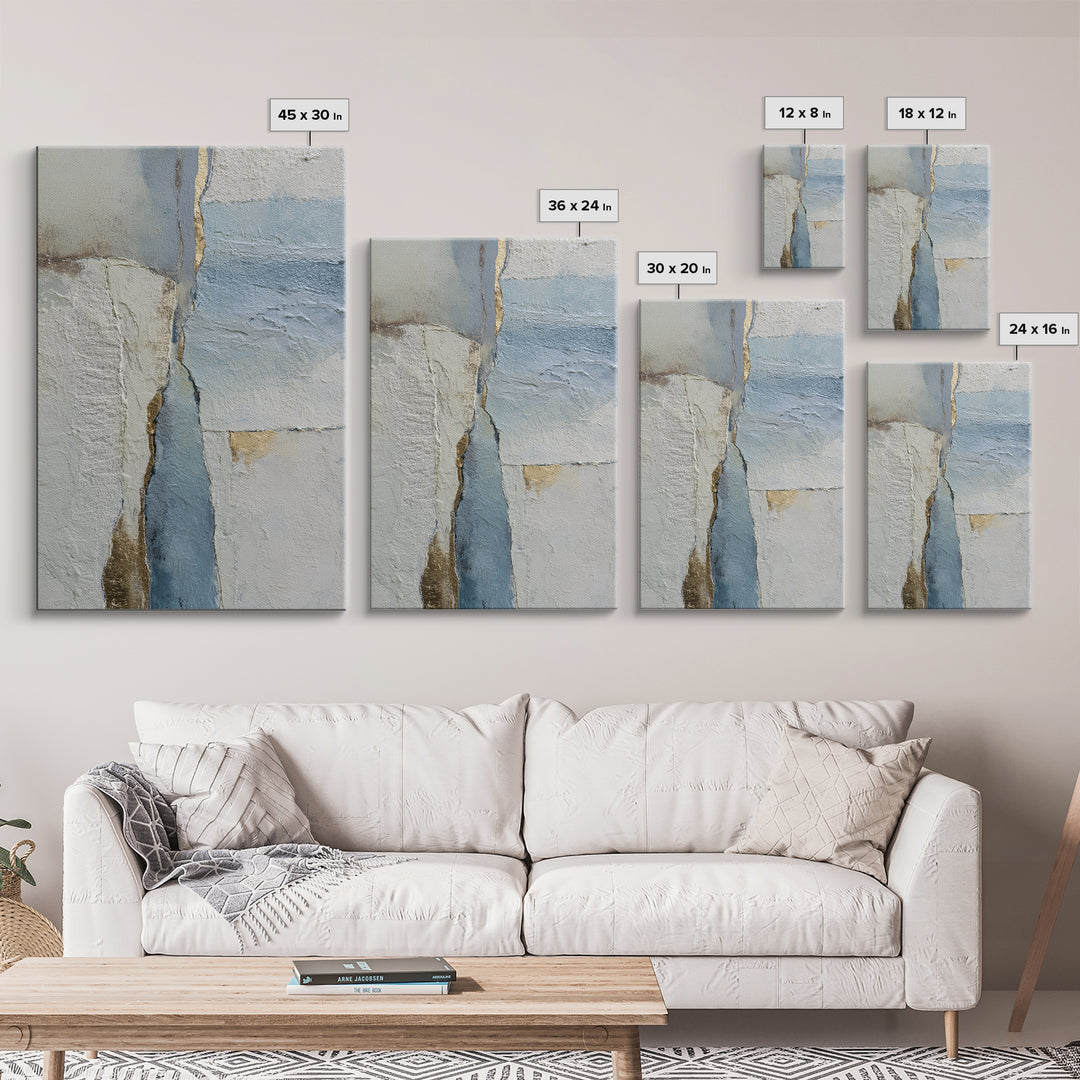 Soft Abstract Wave Forms Framed Canvas Print, Hotel Art, Home Decor, Hotel Decor, Abstract Art, Boutique, Framed Art, HOT-2x3-18