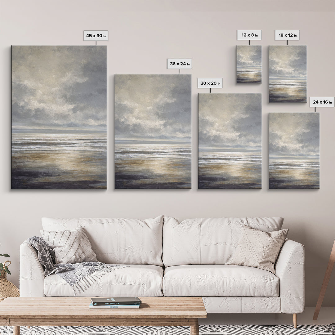 Large Calming Seascape Canvas Print, Hotel Art, Hazbin Hotel, Hotel Decor, Fine Art, Boutique, Coastal Wall Art, Coastal Decor, HOT-2x3-35