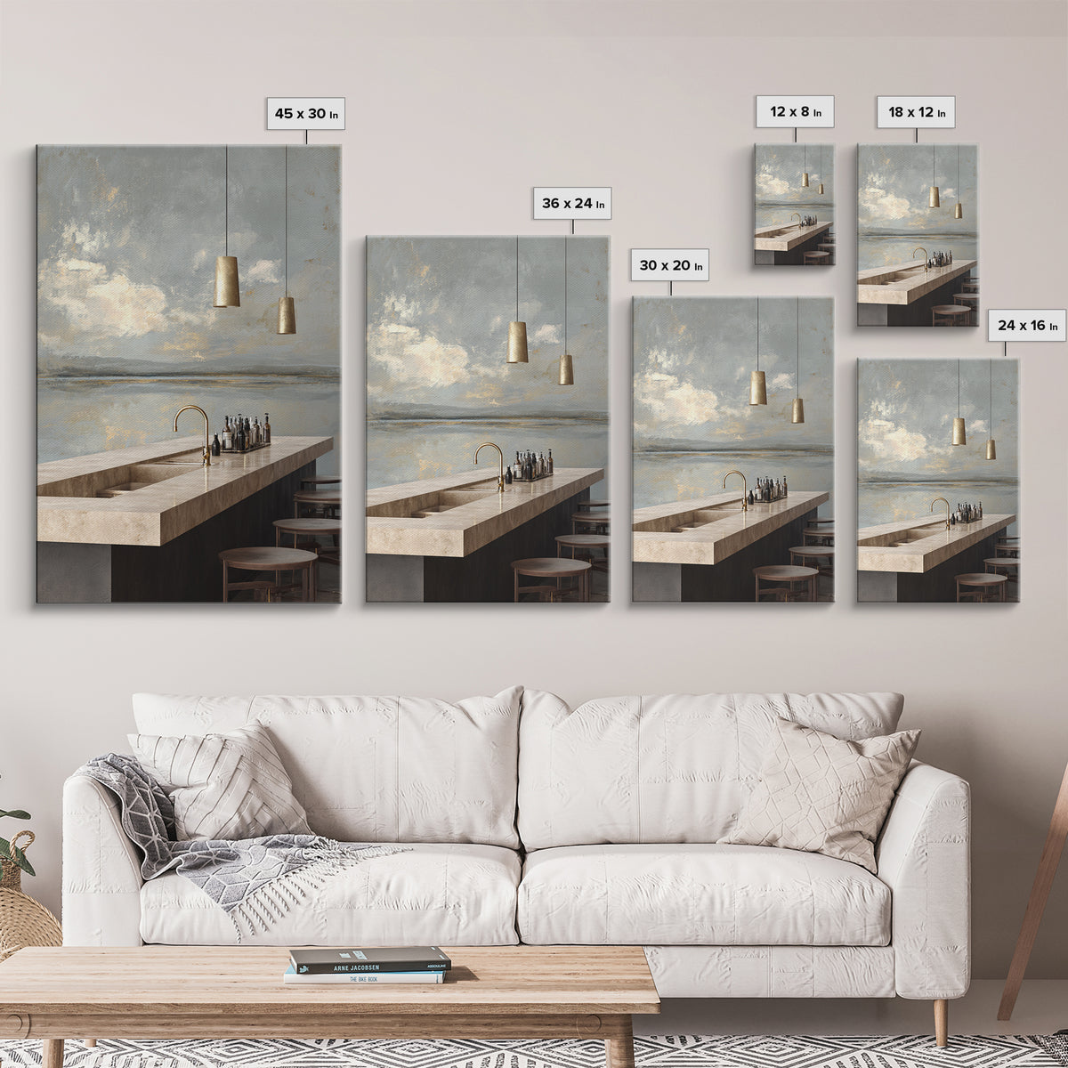 Serene Mountain Lake for Boutique Hotel Mood Canvas Print, Hotel Art, Contemporary Art, Hotel Decor, Fine Art, Boutique, HOT-2x3-40