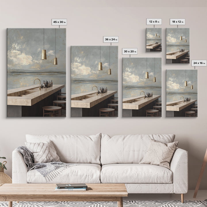 Serene Mountain Lake for Boutique Hotel Mood Canvas Print, Hotel Art, Contemporary Art, Hotel Decor, Fine Art, Boutique, HOT-2x3-40