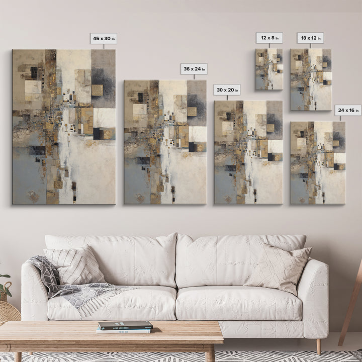 Gold Accented Abstract for Upscale Lobby Canvas Print, Hotel Art, Abstract Art, Hotel Decor, Boutique, Gallery Wall Art, HOT-2x3-45