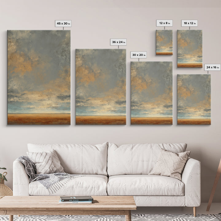 Panoramic Desert Horizon Framed Canvas Print, Hotel Art, Poster, Hotel Decor, Fine Art, Boutique, Wood Wall Art, Printable Art, HOT-2x3-52