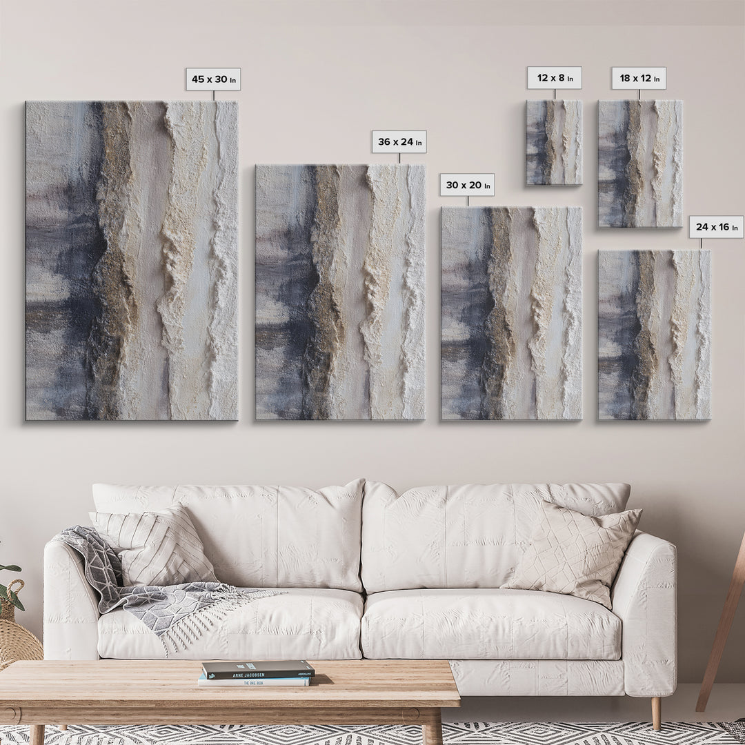 Sophisticated Neutral Abstract Canvas Print, Hotel Art, Coastal Wall Art, Hotel Decor, Fine Art, Boutique, Fine Art Print, HOT-2x3-57