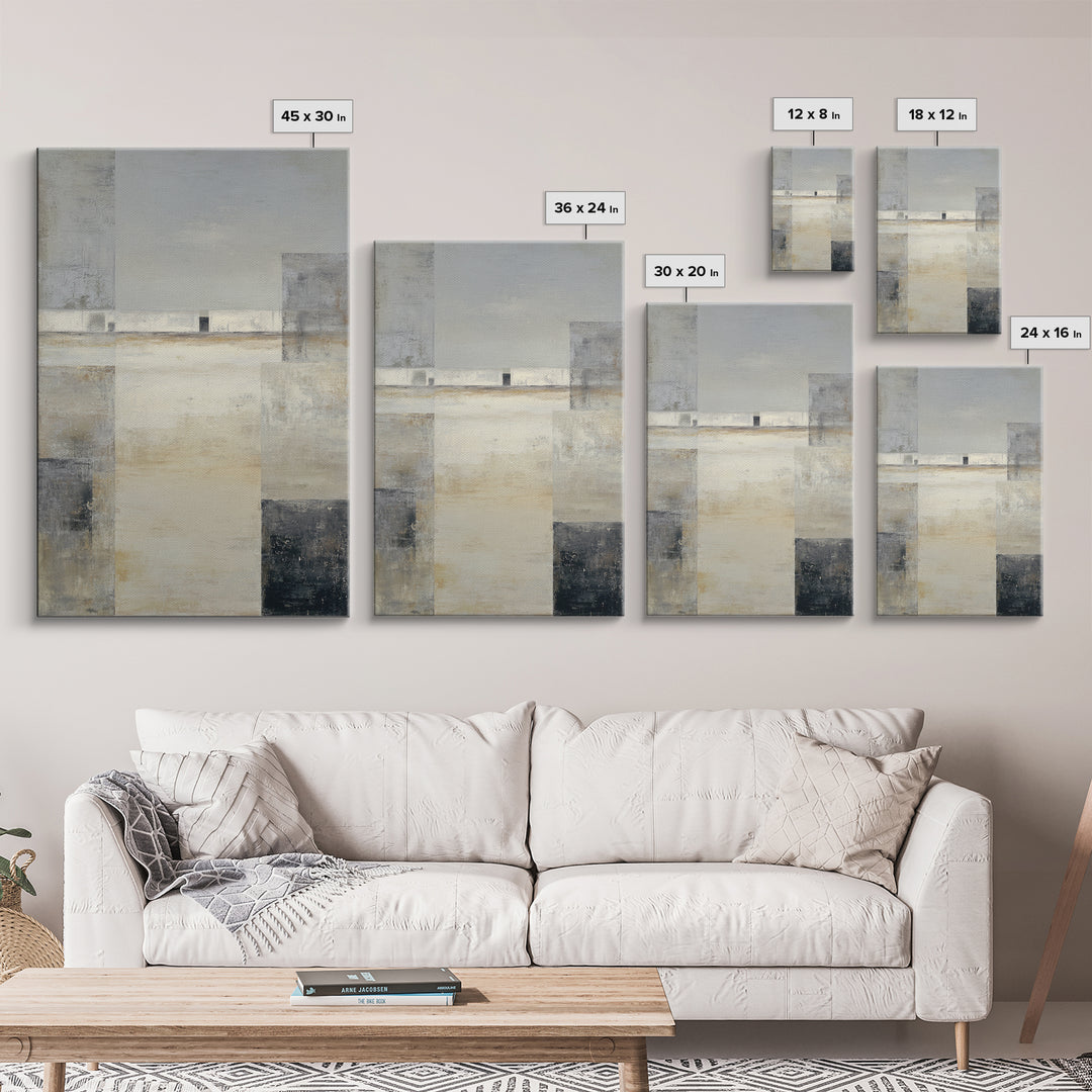 Quiet City Skyline Canvas Print, Hotel Art, Hotel Decor, Abstract Art, Boutique, Beach Decor, Minimalist Wall Art, HOT-2x3-58