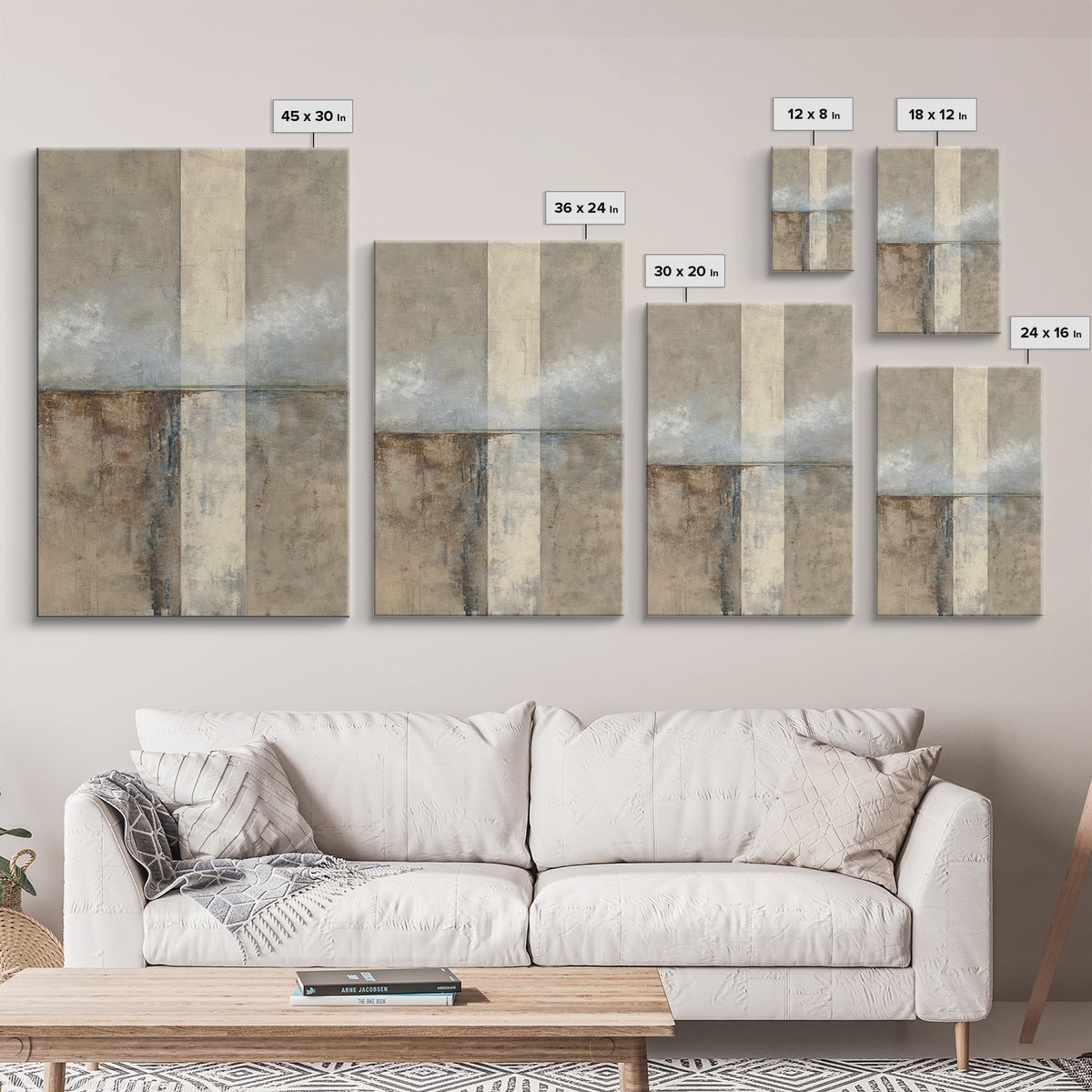 Luxury Monochrome Landscape Canvas Print, Hotel Art, Art Deco, Hotel Decor, Boutique, Minimalist Wall Art, Gallery Wall Art, HOT-2x3-62