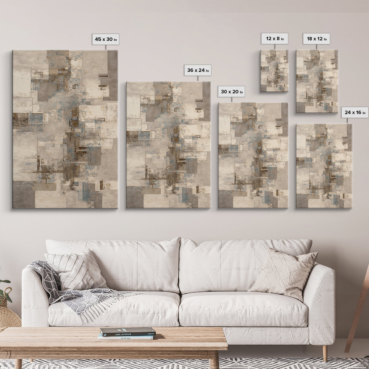 Sophisticated Neutral Abstract Canvas Print, Hotel Art, Coastal Wall Art, Hotel Decor, Fine Art, Boutique, Fine Art Print, HOT-2x3-81