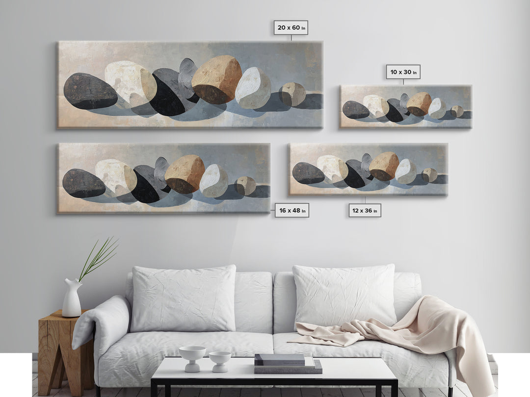 Minimal Sculpture Shapes Canvas Print, Hotel Art, Art, Hotel Decor, Fine Art, Boutique, Printable Art, Living Room Decor, HOT-3x1-76