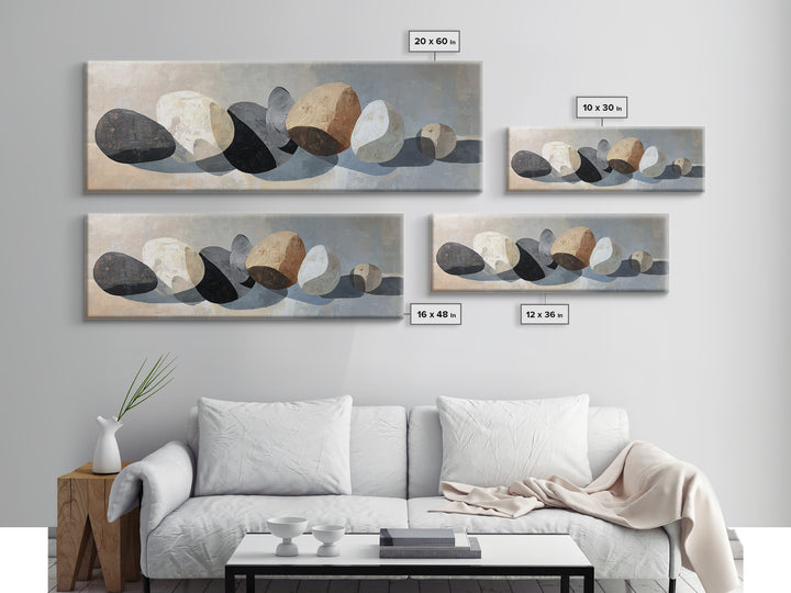Minimal Sculpture Shapes Canvas Print, Hotel Art, Art, Hotel Decor, Fine Art, Boutique, Printable Art, Living Room Decor, HOT-3x1-76